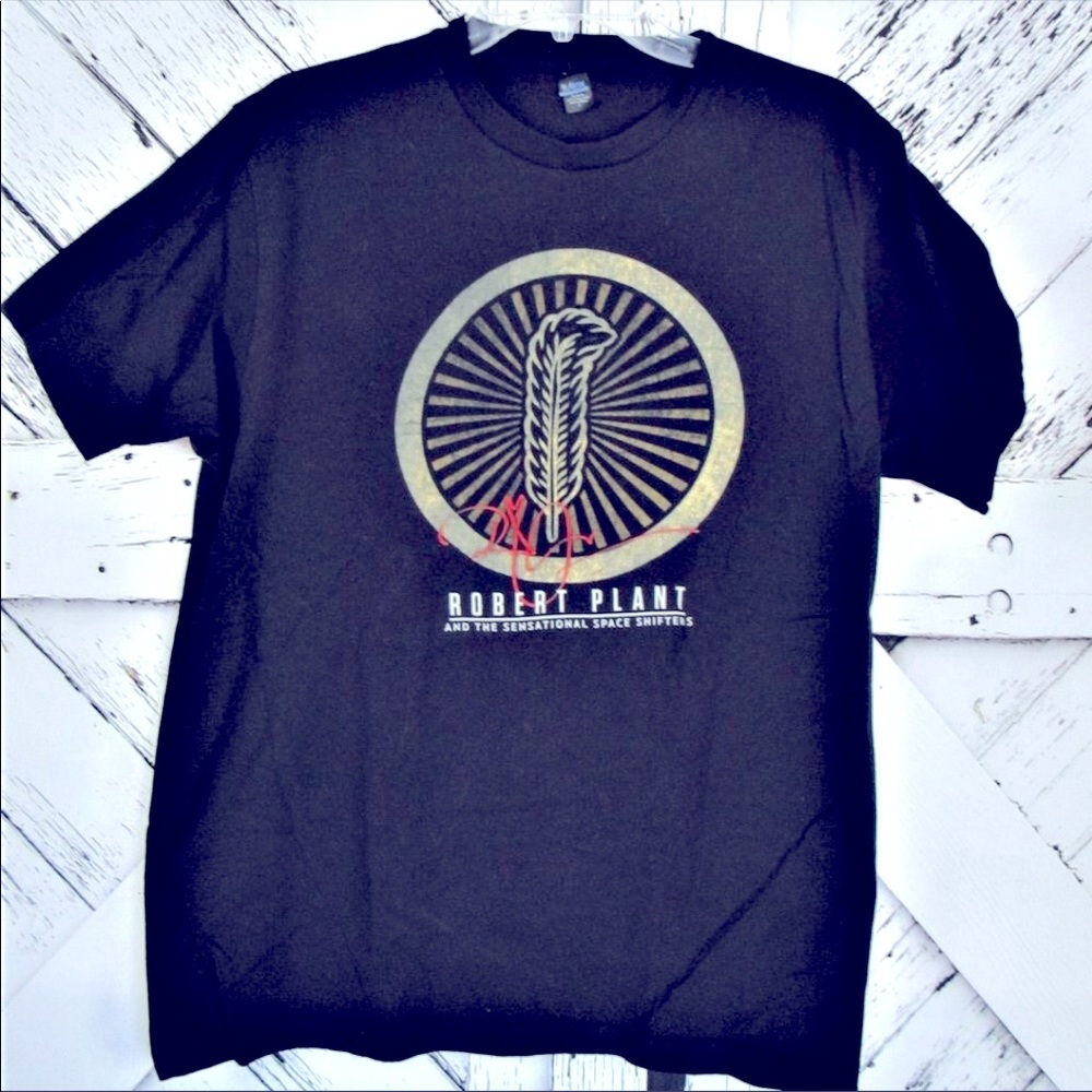 Feather Rune concert tee Robert Plant 2016 authentic tour shirt